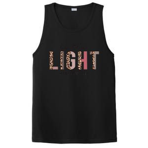 Be The Light Matthew Christian Faith Bible Verse Leopard PosiCharge Competitor Tank