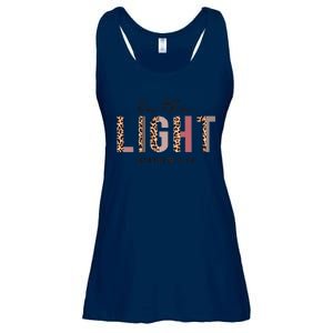 Be The Light Matthew Christian Faith Bible Verse Leopard Ladies Essential Flowy Tank