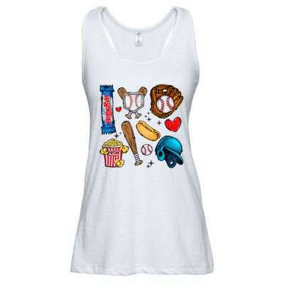 Baseball Team Lover Game Day Baseball Season Ladies Essential Flowy Tank