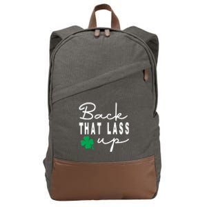 Back That Lass Up Funny St Patrick's Day Gift Cotton Canvas Backpack