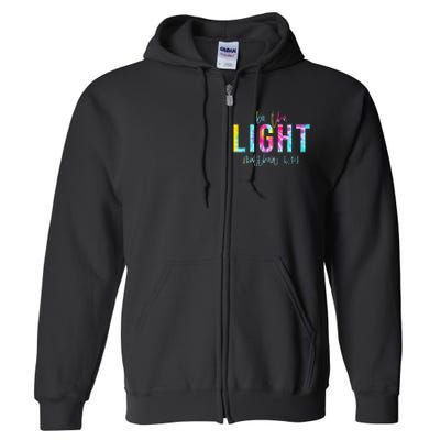 Be The Light Matthew 514 Tie Dye Christian Easter Religious Full Zip Hoodie