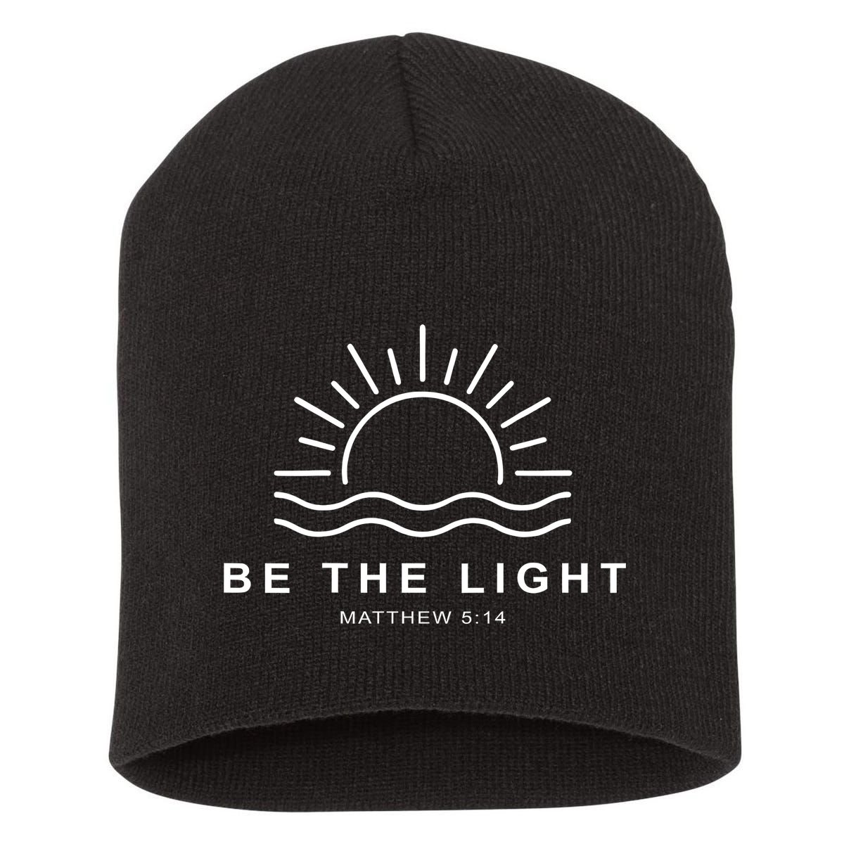 Be The Light Faith Religious Jesus Christian Short Acrylic Beanie