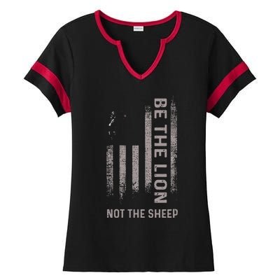 Be The Lion Not The Sheep Ladies Halftime Notch Neck Tee