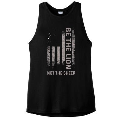 Be The Lion Not The Sheep Ladies PosiCharge Tri-Blend Wicking Tank