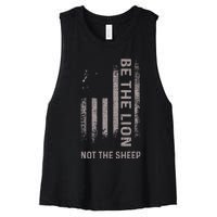 Be The Lion Not The Sheep Women's Racerback Cropped Tank