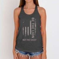 Be The Lion Not The Sheep Women's Knotted Racerback Tank