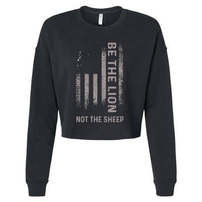 Be The Lion Not The Sheep Cropped Pullover Crew