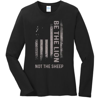 Be The Lion Not The Sheep Ladies Long Sleeve Shirt