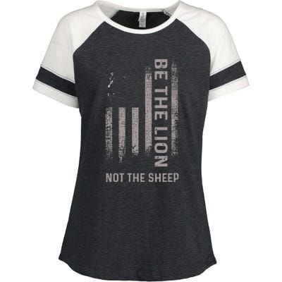 Be The Lion Not The Sheep Enza Ladies Jersey Colorblock Tee