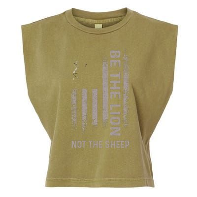 Be The Lion Not The Sheep Garment-Dyed Women's Muscle Tee