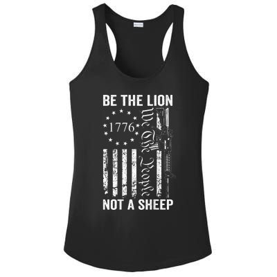 Be The Lion Not A Pro Gun 2nd Amendment Ar15 Ladies PosiCharge Competitor Racerback Tank