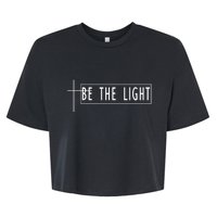 Be The Light Christian Slogan Bella+Canvas Jersey Crop Tee