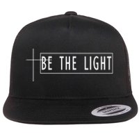 Be The Light Christian Slogan Flat Bill Trucker Hat