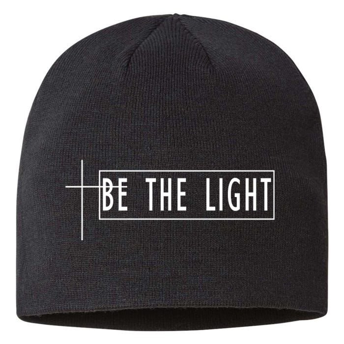 Be The Light Christian Slogan Sustainable Beanie