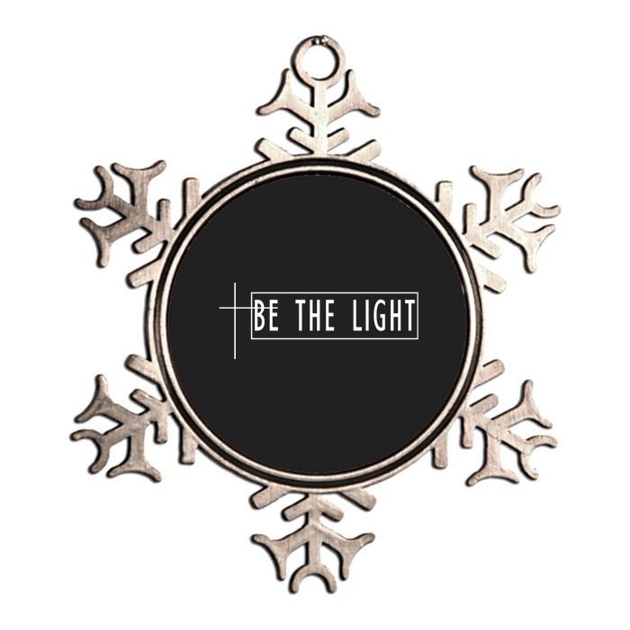 Be The Light Christian Slogan Metallic Star Ornament