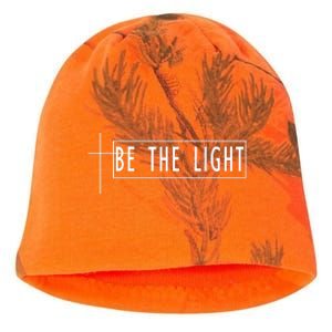 Be The Light Christian Slogan Kati - Camo Knit Beanie