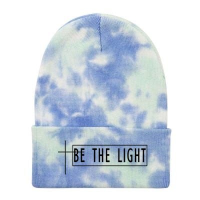 Be The Light Christian Slogan Tie Dye 12in Knit Beanie