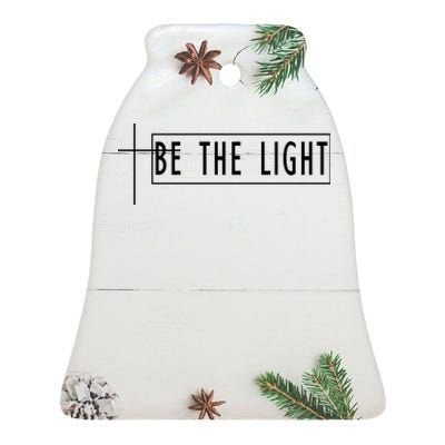 Be The Light Christian Slogan Ceramic Bell Ornament