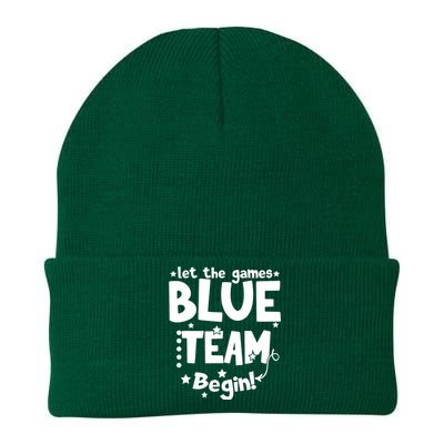 Blue Team Let The Games Begin Field Trip Day Knit Cap Winter Beanie