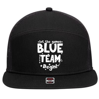 Blue Team Let The Games Begin Field Trip Day 7 Panel Mesh Trucker Snapback Hat