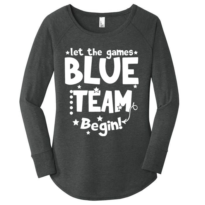 Blue Team Let The Games Begin Field Trip Day Women's Perfect Tri Tunic Long Sleeve Shirt