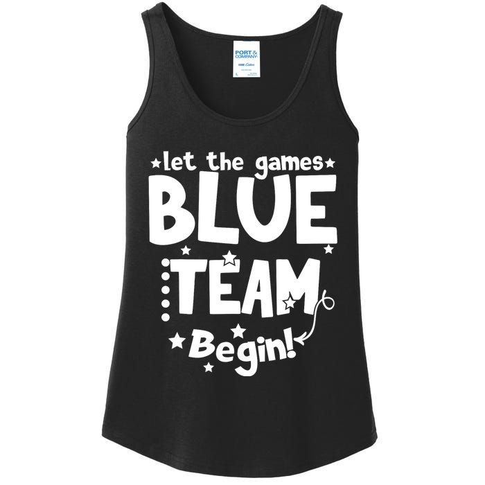 Blue Team Let The Games Begin Field Trip Day Ladies Essential Tank