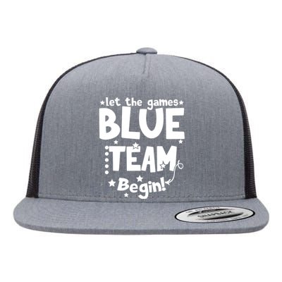 Blue Team Let The Games Begin Field Trip Day Flat Bill Trucker Hat