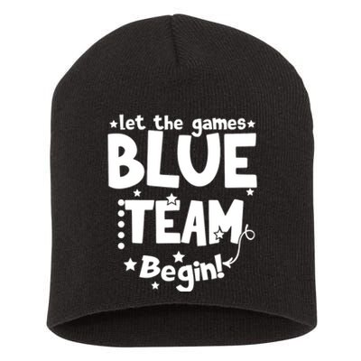 Blue Team Let The Games Begin Field Trip Day Short Acrylic Beanie