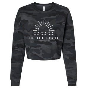 Be The Light Faith Religious Jesus Christian Cropped Pullover Crew