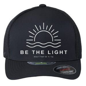 Be The Light Faith Religious Jesus Christian Flexfit Unipanel Trucker Cap