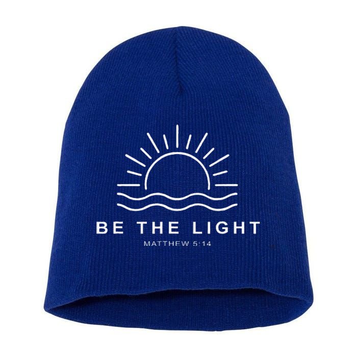 Be The Light Faith Religious Jesus Christian Short Acrylic Beanie