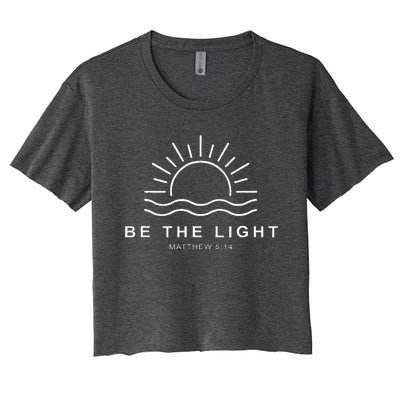 Be The Light Faith Religious Jesus Christian Women's Crop Top Tee