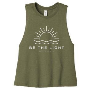 Be The Light Faith Religious Jesus Christian Women's Racerback Cropped Tank