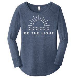 Be The Light Faith Religious Jesus Christian Women's Perfect Tri Tunic Long Sleeve Shirt