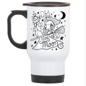 By The Light Of The Moon Witch Gift Stainless Steel Travel Mug