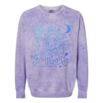 By The Light Of The Moon Witch Gift Colorblast Crewneck Sweatshirt