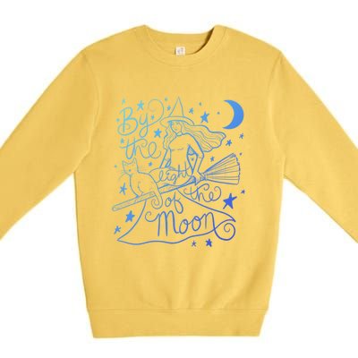 By The Light Of The Moon Witch Gift Premium Crewneck Sweatshirt