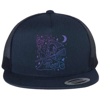 By The Light Of The Moon Witch Gift Flat Bill Trucker Hat