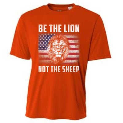 Be The Lion Not The Sheep American Flag Patriot For Boy Funny Gift Cooling Performance Crew T-Shirt