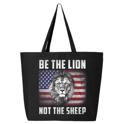 Be The Lion Not The Sheep American Flag Patriot For Boy Funny Gift 25L Jumbo Tote