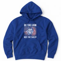 Be The Lion Not The Sheep American Flag Patriot For Boy Funny Gift Hoodie