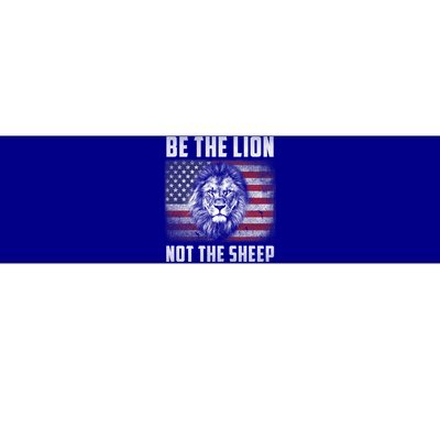 Be The Lion Not The Sheep American Flag Patriot For Boy Funny Gift Bumper Sticker