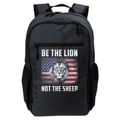 Be The Lion Not The Sheep American Flag Patriot For Boy Funny Gift Daily Commute Backpack