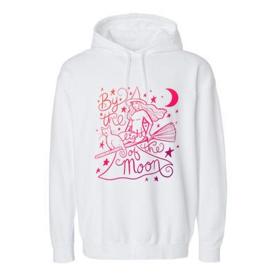 By The Light Of The Moon Witch Gift Garment-Dyed Fleece Hoodie