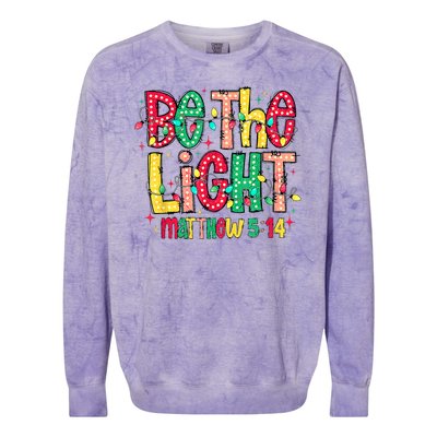 Be The Light Matthew Christian Witness Colorblast Crewneck Sweatshirt