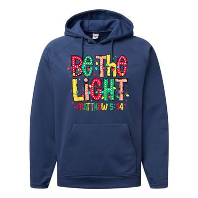 Be The Light Matthew Christian Witness Performance Fleece Hoodie