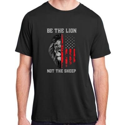 Be The Lion American Flag Vintage Adult ChromaSoft Performance T-Shirt