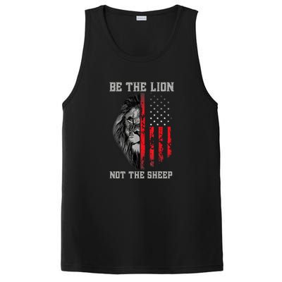 Be The Lion American Flag Vintage PosiCharge Competitor Tank