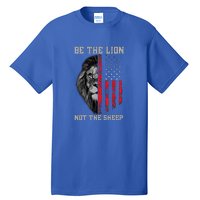 Be The Lion American Flag Vintage Tall T-Shirt