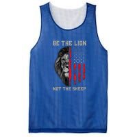 Be The Lion American Flag Vintage Mesh Reversible Basketball Jersey Tank